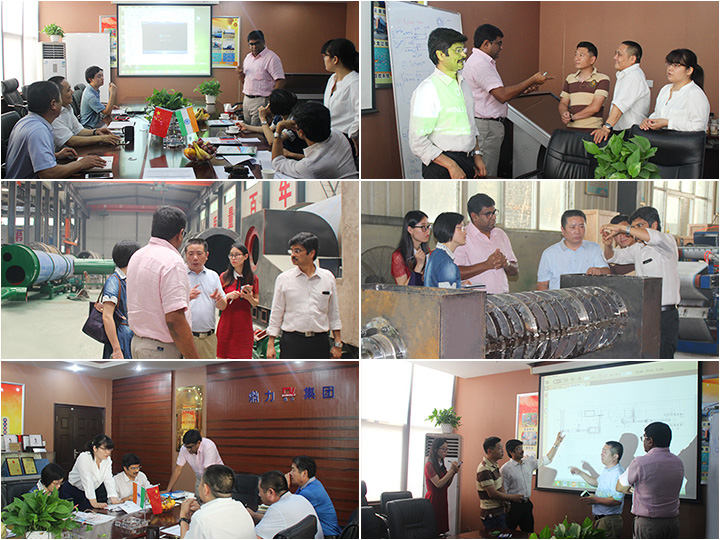 印度客戶考察椰糠烘干機(jī)