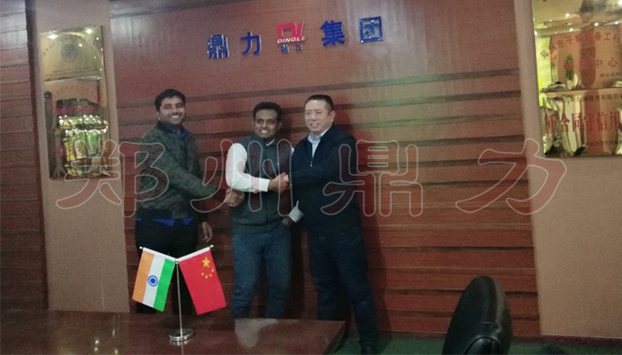 印度客戶來訪考察鼎力沙子烘干機(jī)