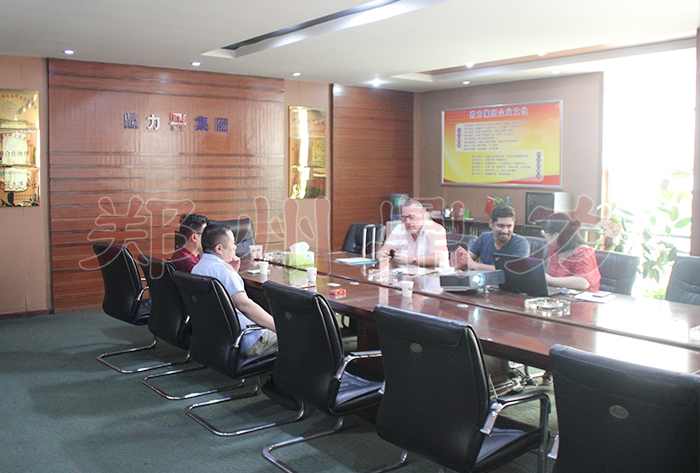 加納客戶來廠洽談三期啤酒糟烘干項目合作