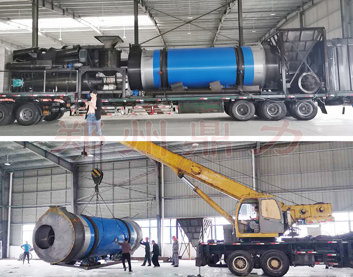 石油焦烘干機安裝現(xiàn)場